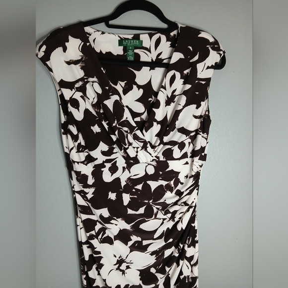 Lauren‎ Ralph Lauren Elegant Black and White Floral Dress - Picture 11 of 16